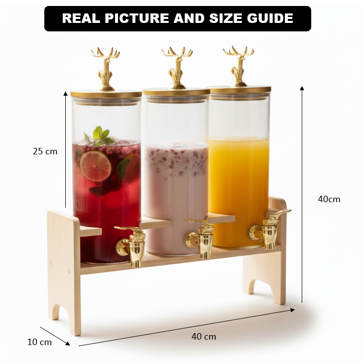 Topped Dispenser with Airtight Lid and Stand – 3-Piece