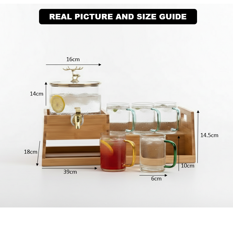 The Refresh Hub - Dispenser & Glasses Set