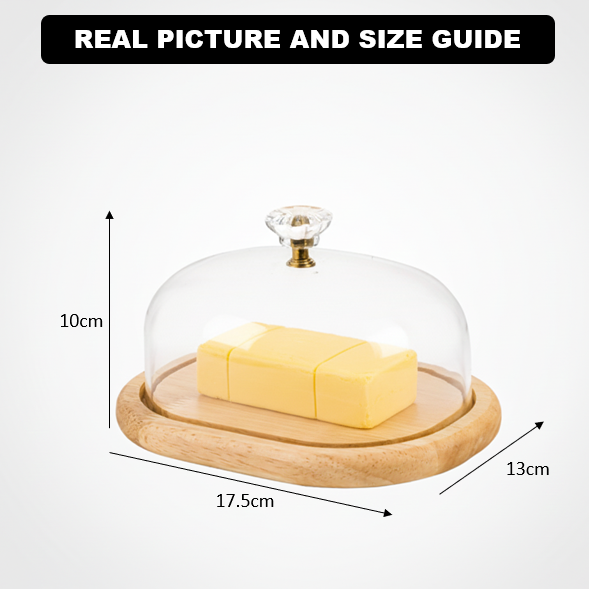 Wooden Butter Dish with Acrylic Lid