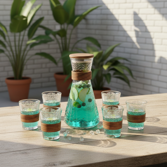 Wave Pitcher & Glasses Set
