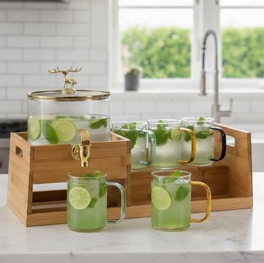 The Refresh Hub - Dispenser & Glasses Set