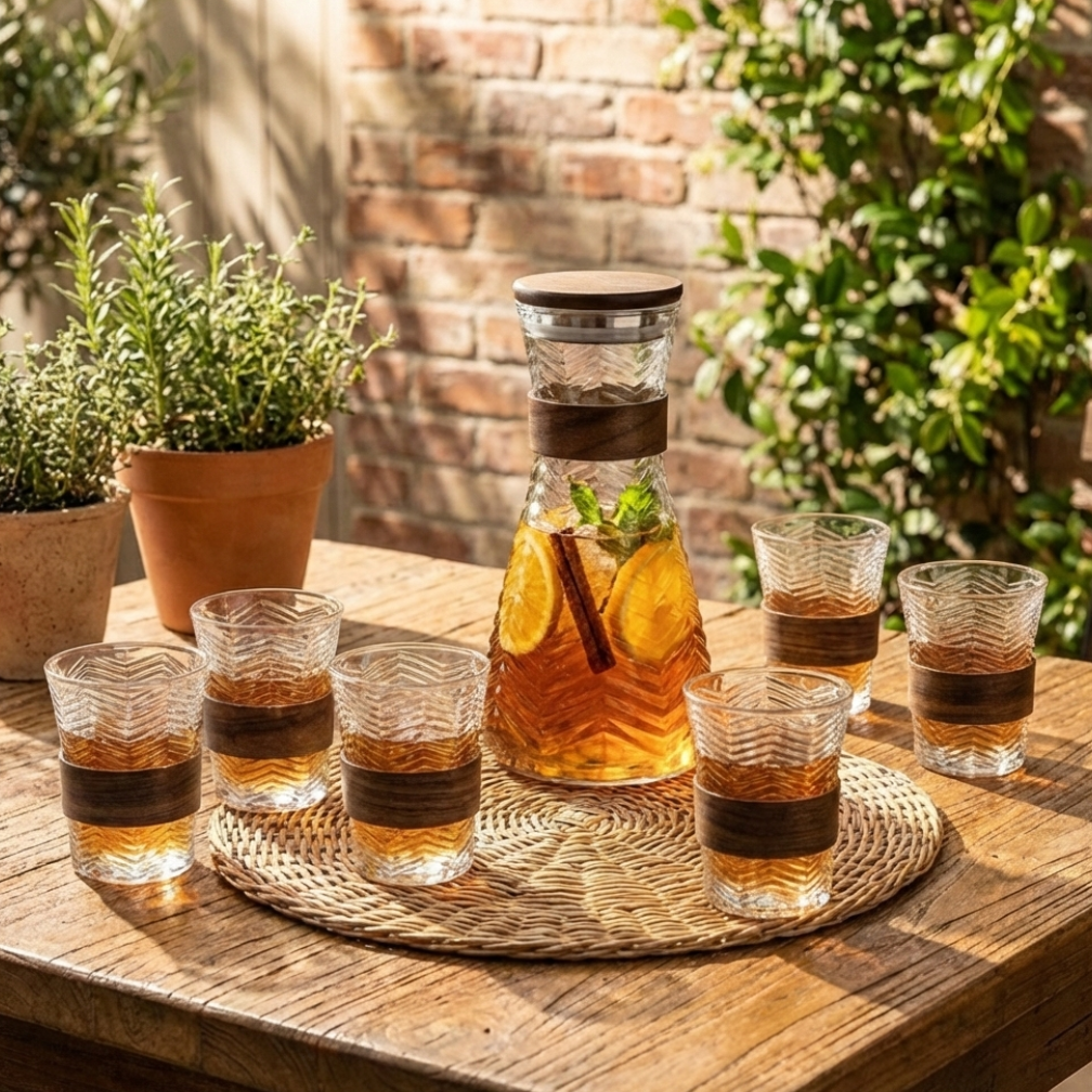 Wave Pitcher & Glasses Set
