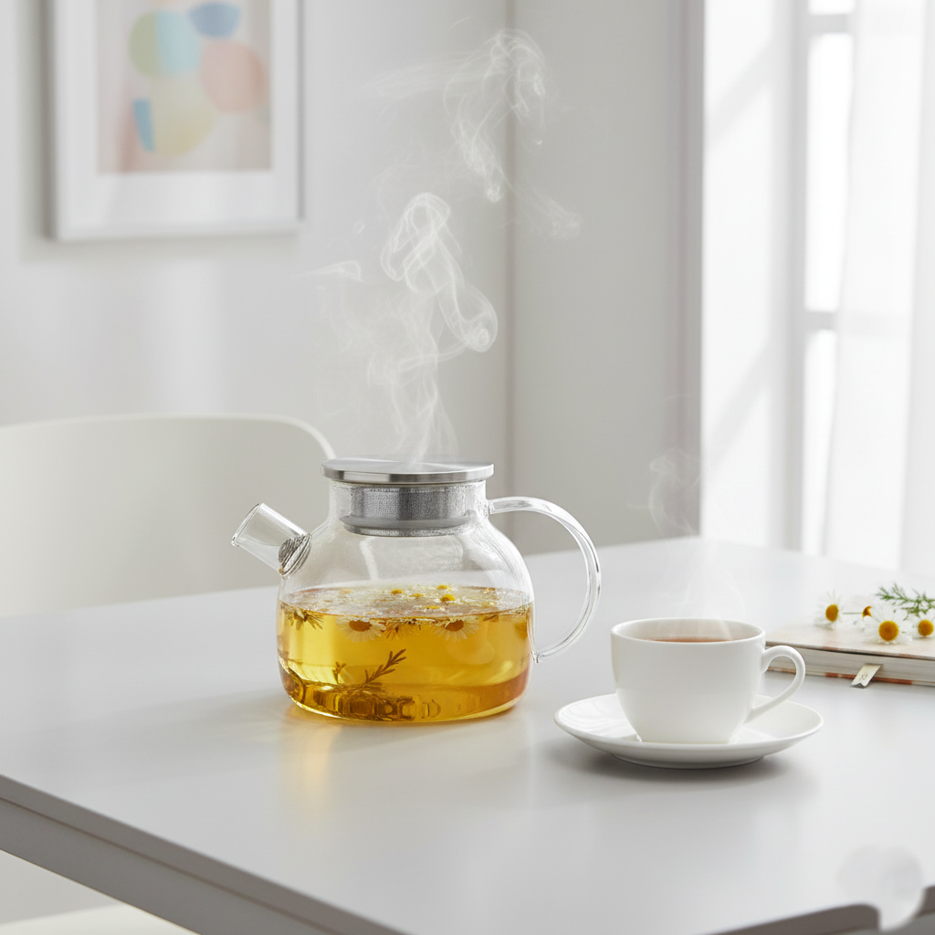Glass Teapot with Stainless Infuser